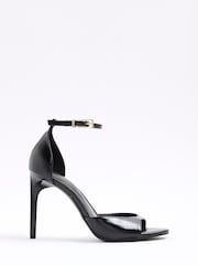 River Island Black Wide Fit Closed Back Strappy Heeled Sandals - Image 2 of 6