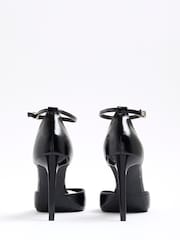 River Island Black Wide Fit Closed Back Strappy Heeled Sandals - Image 4 of 6