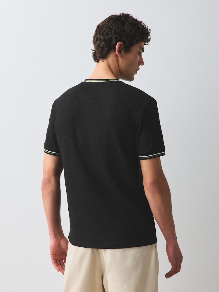Black Tipped Slim T-Shirt - Image 4 of 4