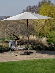 Pacific Luna Grey Riva Round Garden Parasol - Image 1 of 5