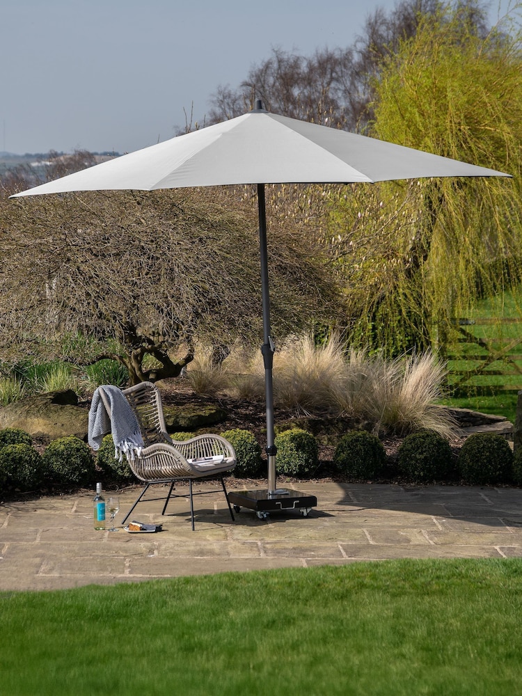Pacific Luna Grey Riva Round Garden Parasol - Image 1 of 5