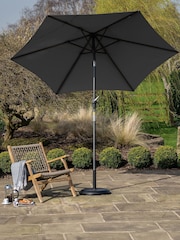 Pacific Anthracite Riva Round Garden Parasol - Image 2 of 6