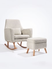 Tutti Bambini Teddy Sage Oscar Luxe Rocking Nursing Chair & Footstool - Image 6 of 7