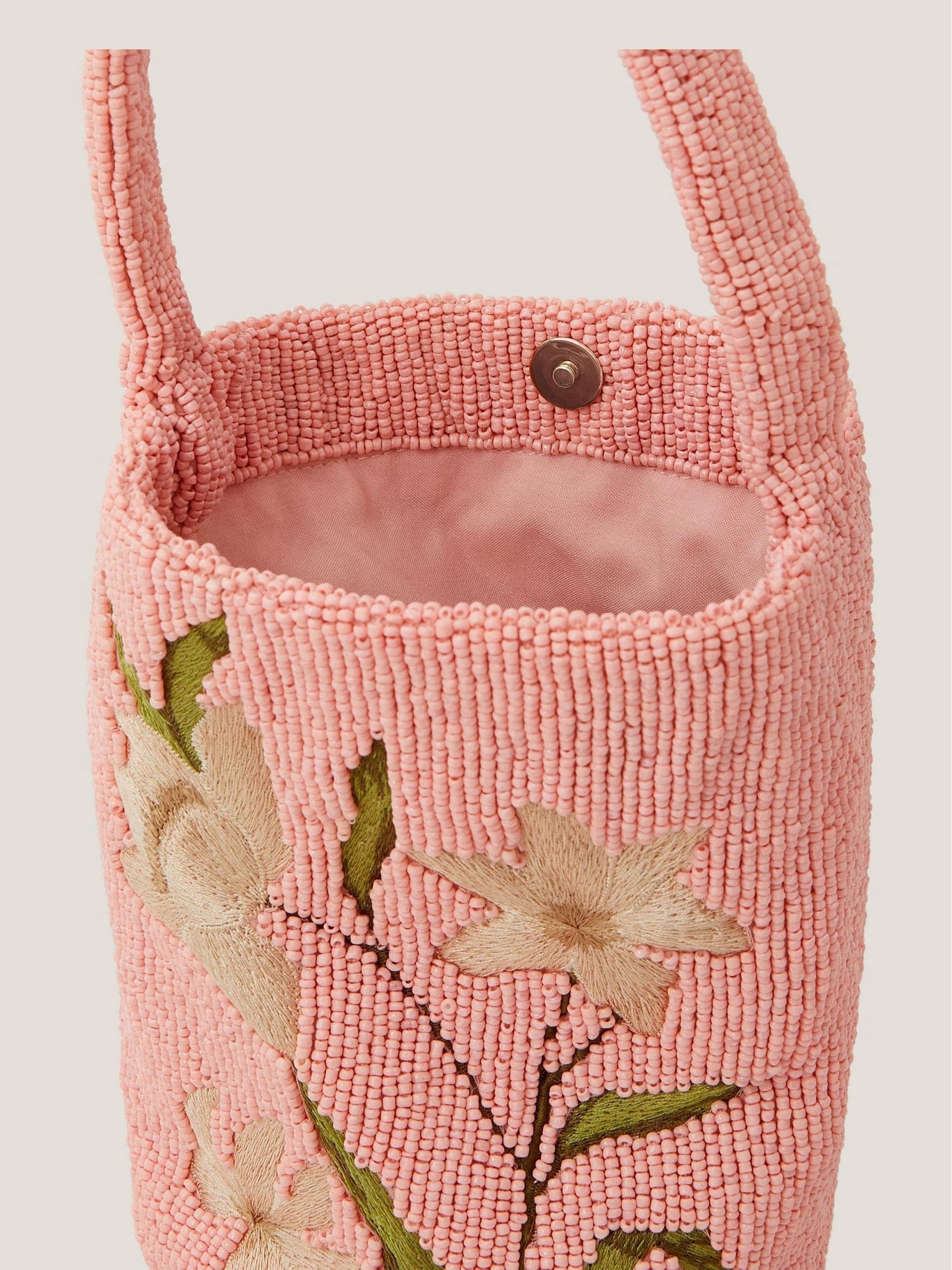 Buy Monsoon Pink Victoria Floral Beaded Bag from Next USA