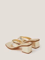 Monsoon Gold Tilly Toe Thong Mules - Image 2 of 3