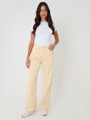 Threadbare Yellow Straight Leg Jeans - Image 1 of 5