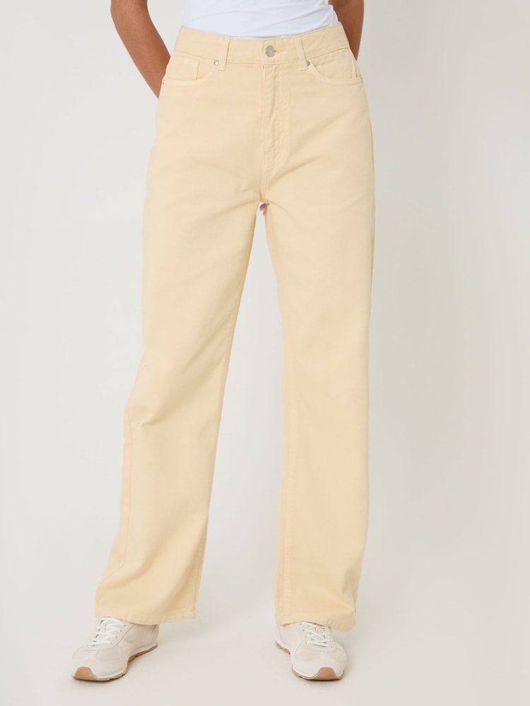 Threadbare Yellow Straight Leg Jeans - Image 2 of 5