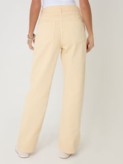 Threadbare Yellow Straight Leg Jeans - Image 3 of 5