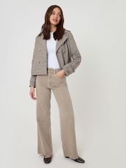 Threadbare Check Faux Wool Cropped Jacket - Bild 3 von 5