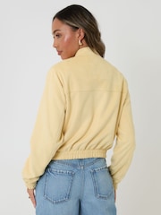 Threadbare Yellow Faux Suede Bomber Jacket - Image 2 of 4
