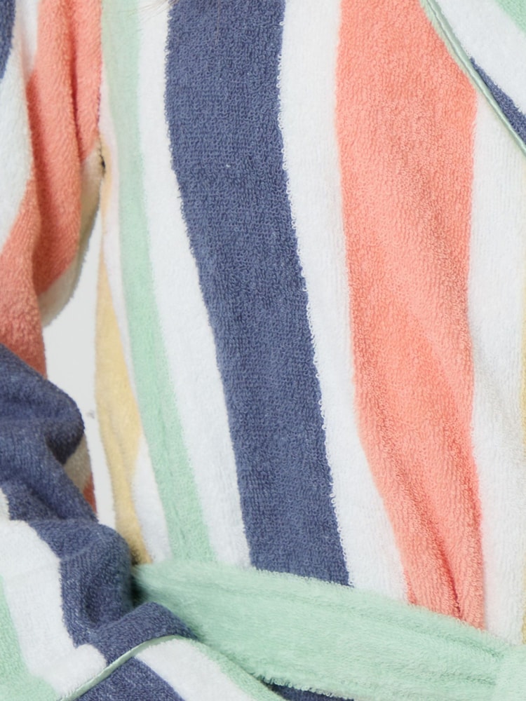 Pastel rayé - Robe de chambre mi-longue Threadbare Towelling - Image 4 de 4