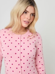 Threadbare Pink Polka Dot Compact Knitted Cardigan - Image 4 of 4
