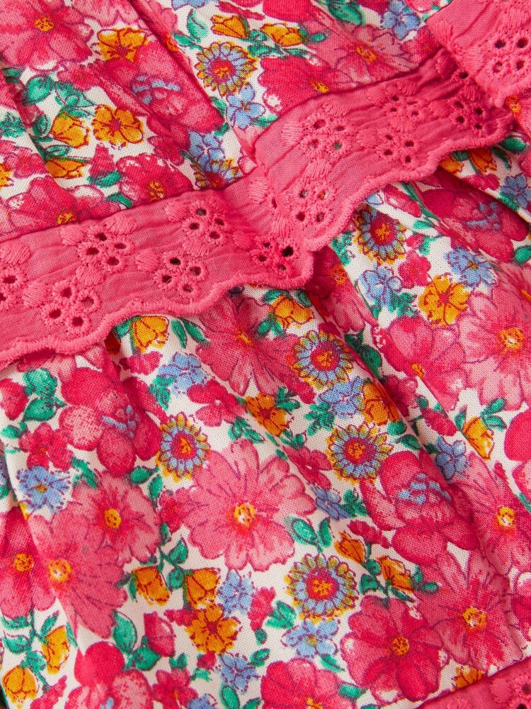 Monsoon Pink Floral Print Tiered Skirt - Image 3 of 3 Monsoon Pink Floral Print Tiered Skirt - Image 3 of 3