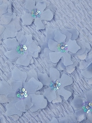 Monsoon Blue Embellished Floral Appliqué Top - Image 4 of 4