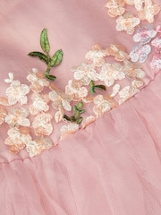 Monsoon Baby Floral Embroidered Organza Party Dress - Image 3 of 3