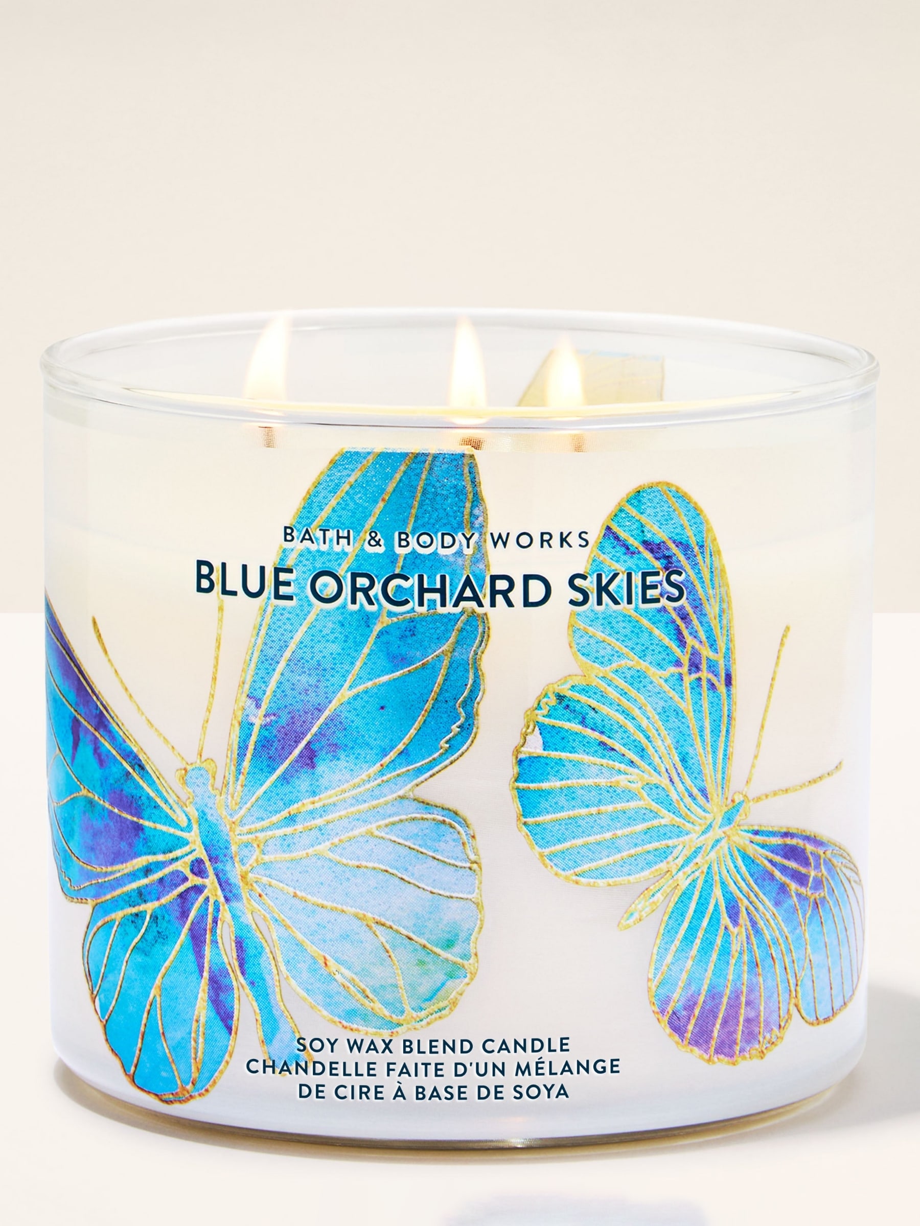 Buy Bath & Body Works Blue Orchard Skies 3 Wick Candle 411g from