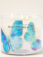 Bath & Body Works Blue Orchard Skies 3 Wick Candle 411g - Image 1 of 3