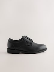 Black Standard Fit (F) Leather Lace-Up School Shoes - Image 2 of 6