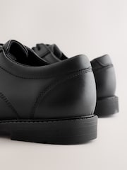 Black Standard Fit (F) Leather Lace-Up School Shoes - Image 3 of 6