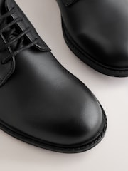 Black Standard Fit (F) Leather Lace-Up School Shoes - Image 4 of 6
