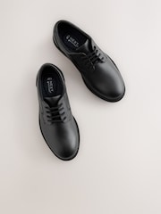 Black Standard Fit (F) Leather Lace-Up School Shoes - Image 6 of 6