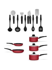 Swan Red Townhouse Cookware and Tool Set 14 Piece - Image 1 of 3