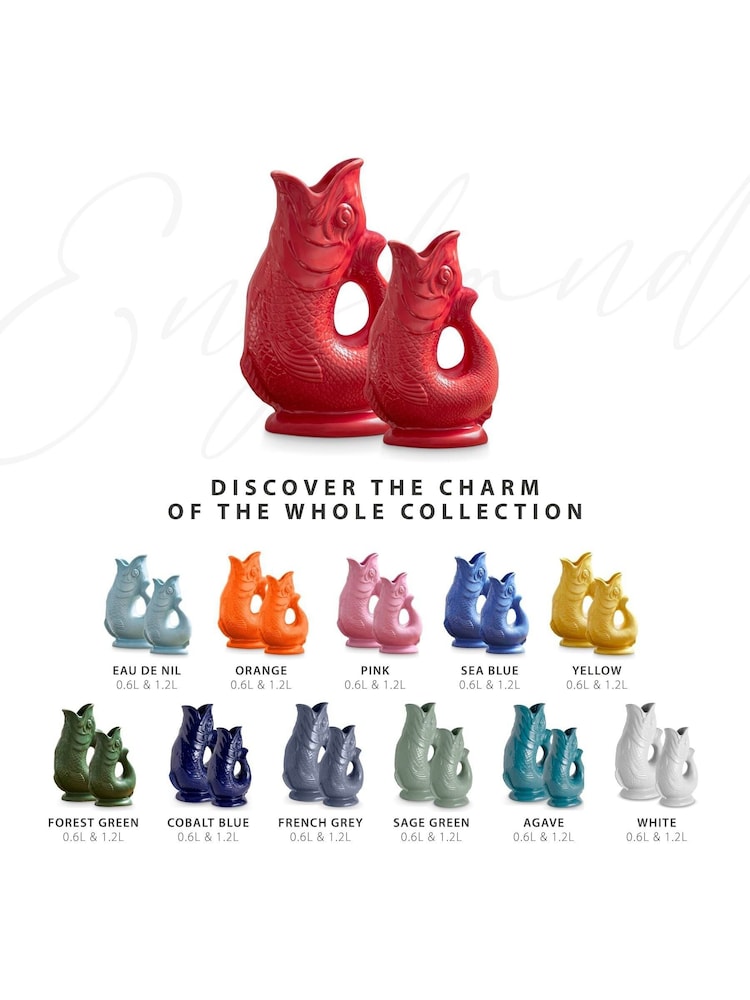 Wade Red Small Original Gurgle Fish Jug - Image 2 of 3