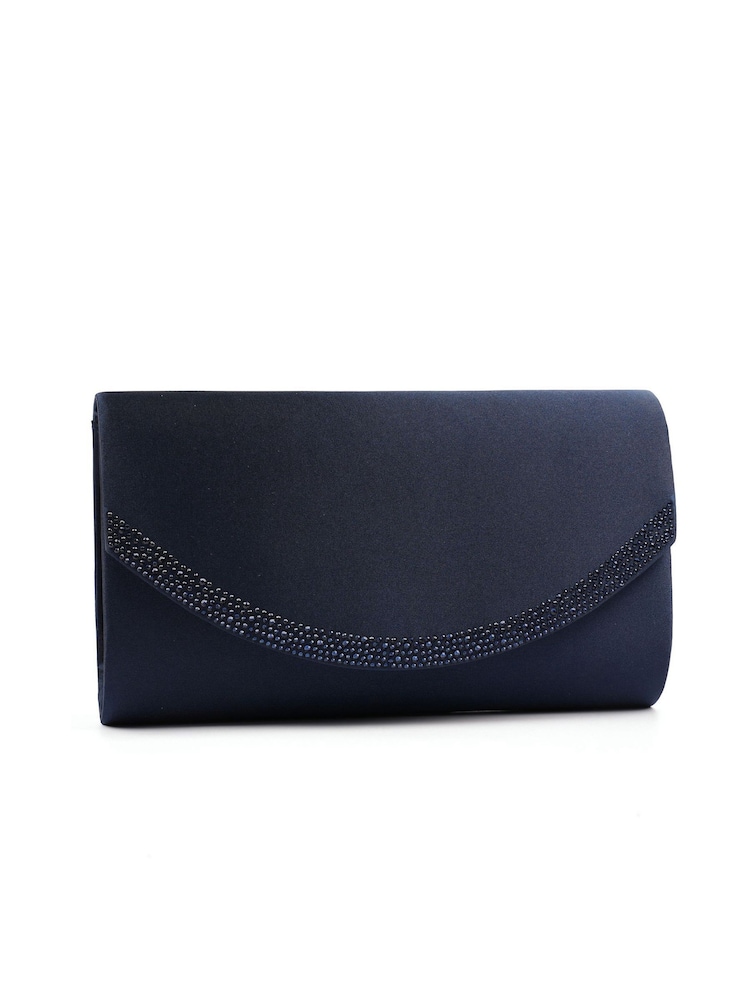 Lunar Blue Lunar Nina Navy Clutch with Detachable Strap - Image 1 of 3 Lunar Blue Lunar Nina Navy Clutch with Detachable Strap - Image 1 of 3