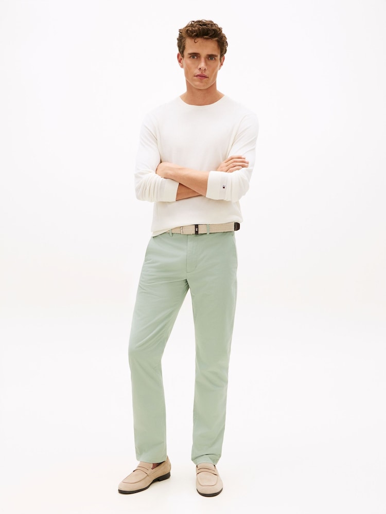 Tommy Hilfiger Green Denton Straight Leg Twill Chinos - Image 2 of 5
