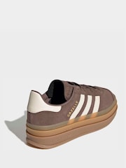 adidas Originals Brown/White Gazelle Bold Junior Trainers - Image 4 of 8