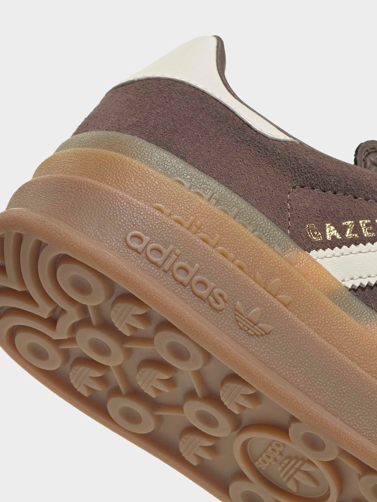 adidas Originals Brown/White Gazelle Bold Junior Trainers - Image 8 of 8 adidas Originals Brown/White Gazelle Bold Junior Trainers - Image 8 of 8