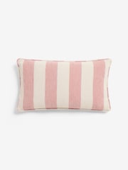 Light Pink 50 x 30cm Chenille Stripe Cushion - Image 4 of 5