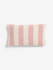 Light Pink 50 x 30cm Chenille Stripe Cushion - Image 5 of 5