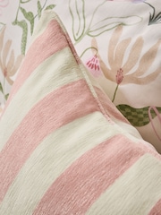 Light Pink 50 x 50cm Chenille Stripe Cushion - Image 3 of 5