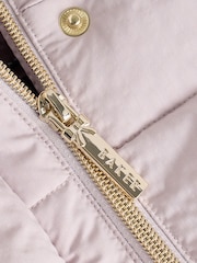 Baker by Ted Baker Lilac Purple Shower Resistant Bow Sleeve Padded Coat - Image 14 of 16