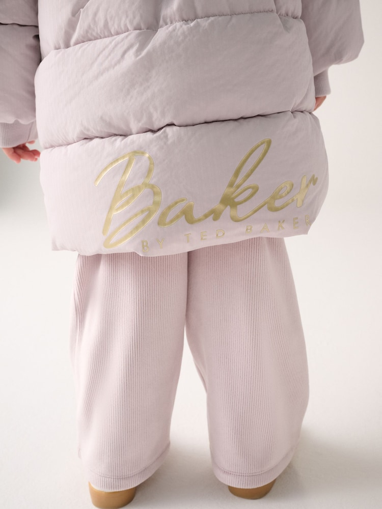 Baker by Ted Baker Lilac Purple Shower Resistant Bow Sleeve Padded Coat - Image 7 of 7 Baker by Ted Baker Lilac Purple Shower Resistant Bow Sleeve Padded Coat - Image 7 of 7