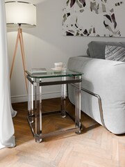 Centrepiece Silver Beaumont Square Side Table - Image 1 of 4