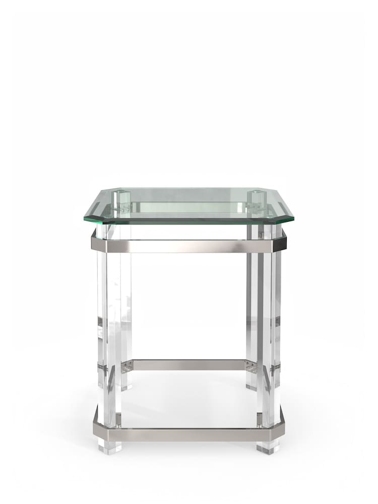 Centrepiece Silver Beaumont Square Side Table - Image 2 of 4 Centrepiece Silver Beaumont Square Side Table - Image 2 of 4