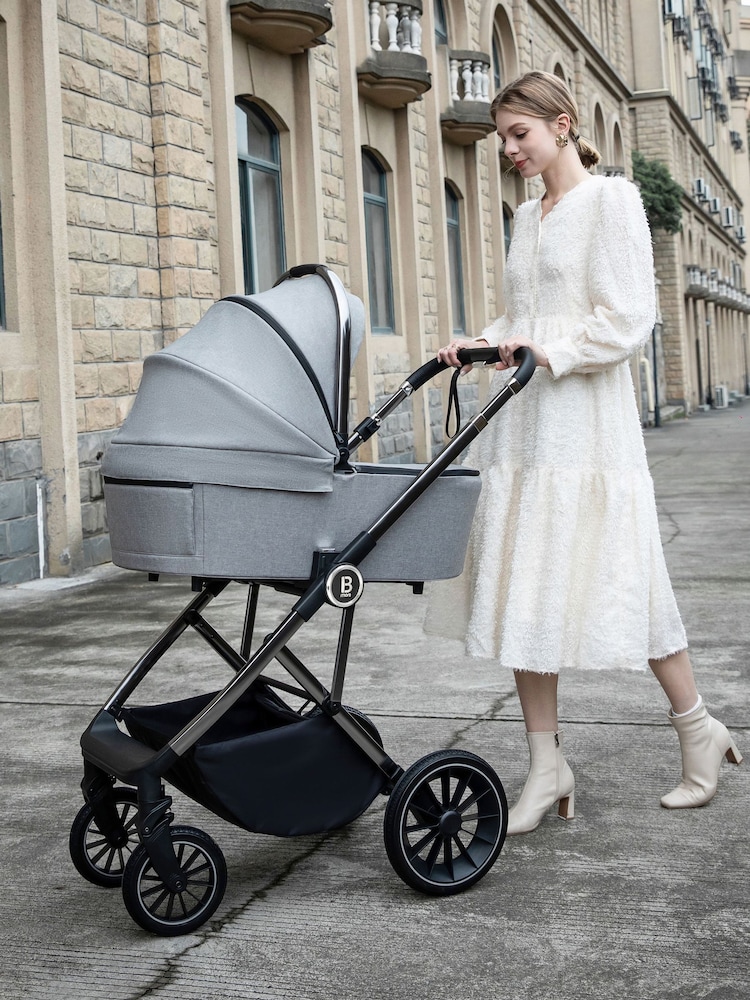 Babymore Pearl Grey Chia Travel System Coco with Base - Image 1 of 6 Babymore Pearl Grey Chia Travel System Coco with Base - Image 1 of 6