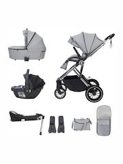 Babymore Pearl Grey Chia Travel System Coco with Base - Image 3 of 6