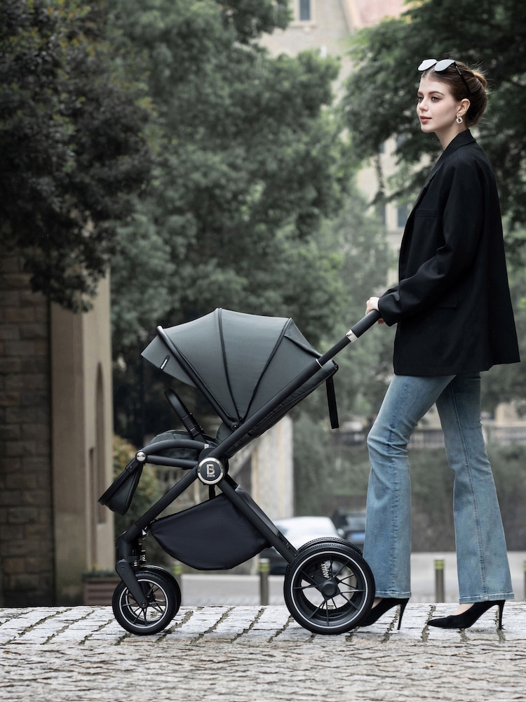 Babymore Forest Grey Kai Travel System Coco with Base - Image 1 of 6 Babymore Forest Grey Kai Travel System Coco with Base - Image 1 of 6