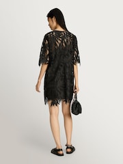 MUNTHE Black Bisol Floral Lace Mini Dress - Image 2 of 7