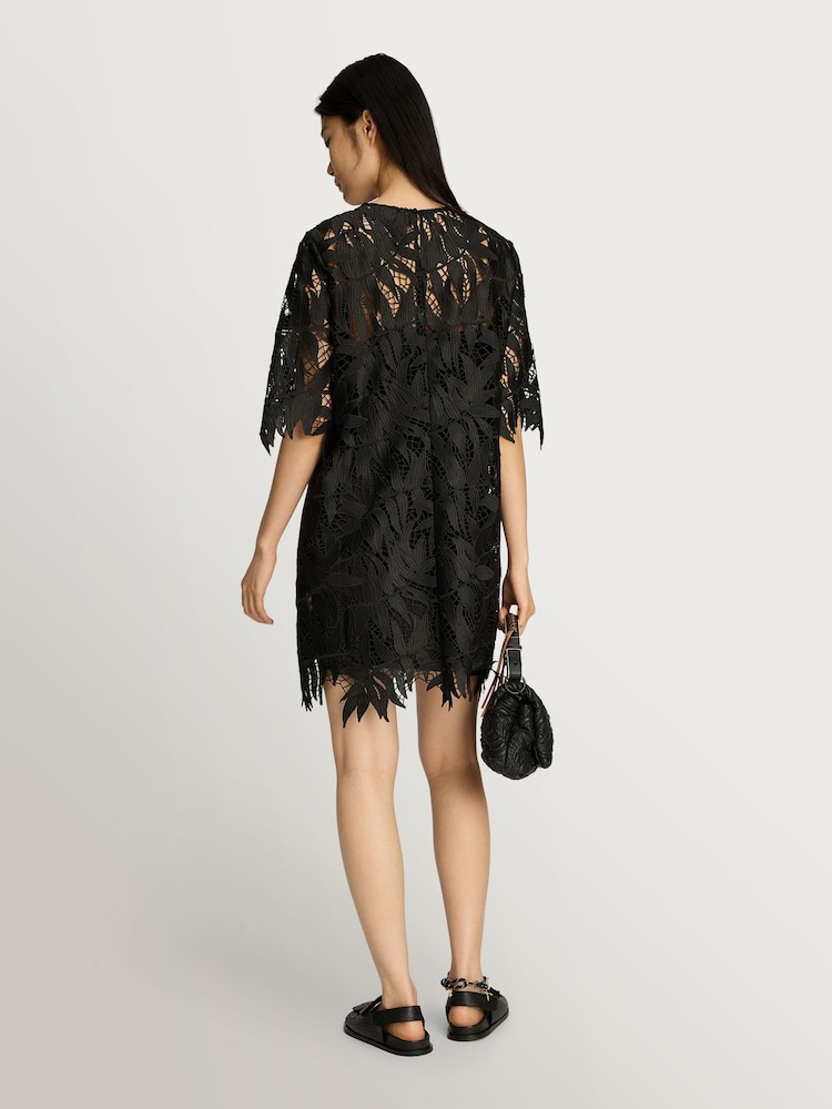 MUNTHE Black Bisol Floral Lace Mini Dress - Image 2 of 7