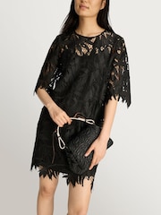 MUNTHE Black Bisol Floral Lace Mini Dress - Image 5 of 7