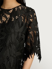 MUNTHE Black Bisol Floral Lace Mini Dress - Image 6 of 7