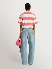 MUNTHE Pink Stripe Baelfire Polo Shirt - Image 2 of 5