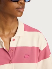 MUNTHE Pink Stripe Baelfire Polo Shirt - Image 3 of 5