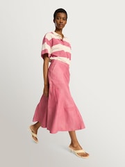 MUNTHE Pink Stripe Baelfire Polo Shirt - Image 4 of 5