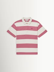 MUNTHE Pink Stripe Baelfire Polo Shirt - Image 5 of 5