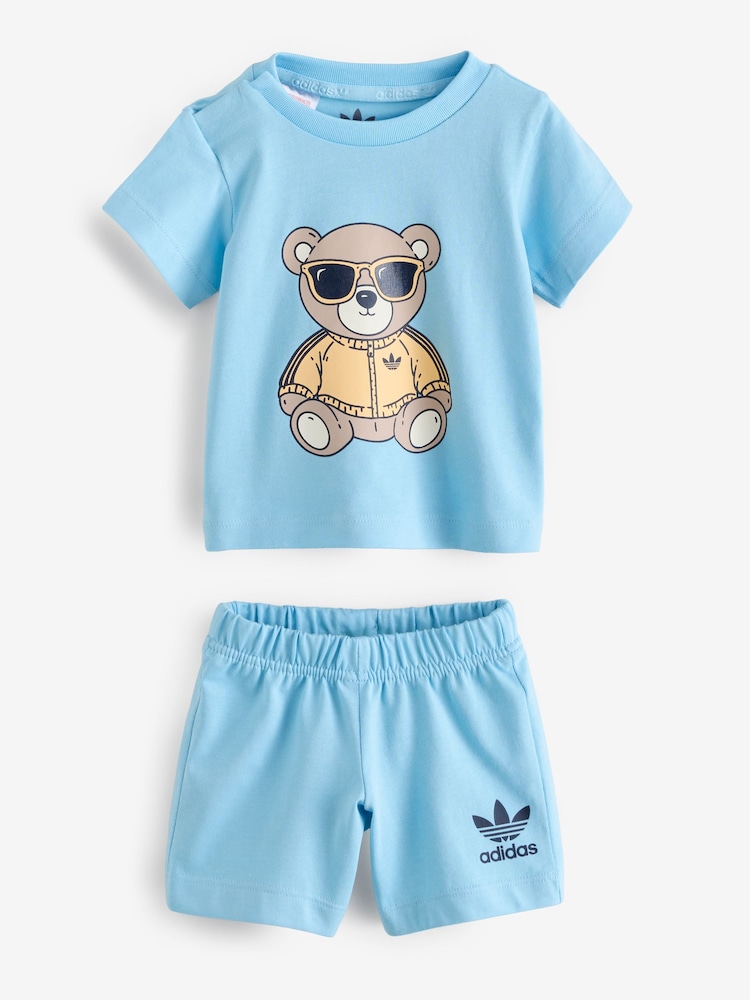 adidas Originals Infant Bear Graphic T-Shirt and Shorts Set - Imaginea 1 din 8